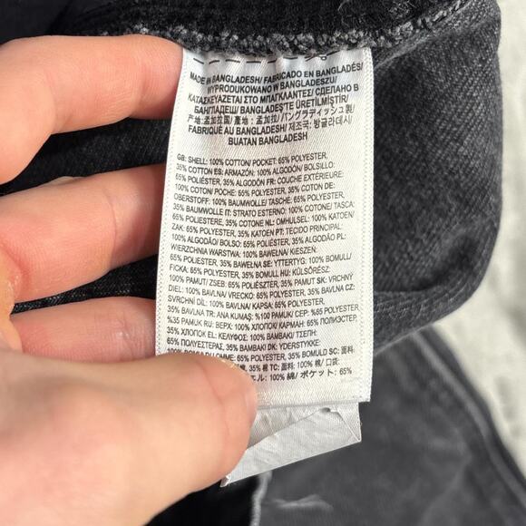 Y2K Vans Loose Fit Black Double Knee Denim Jeans Size 28 - Picture 5 of 8